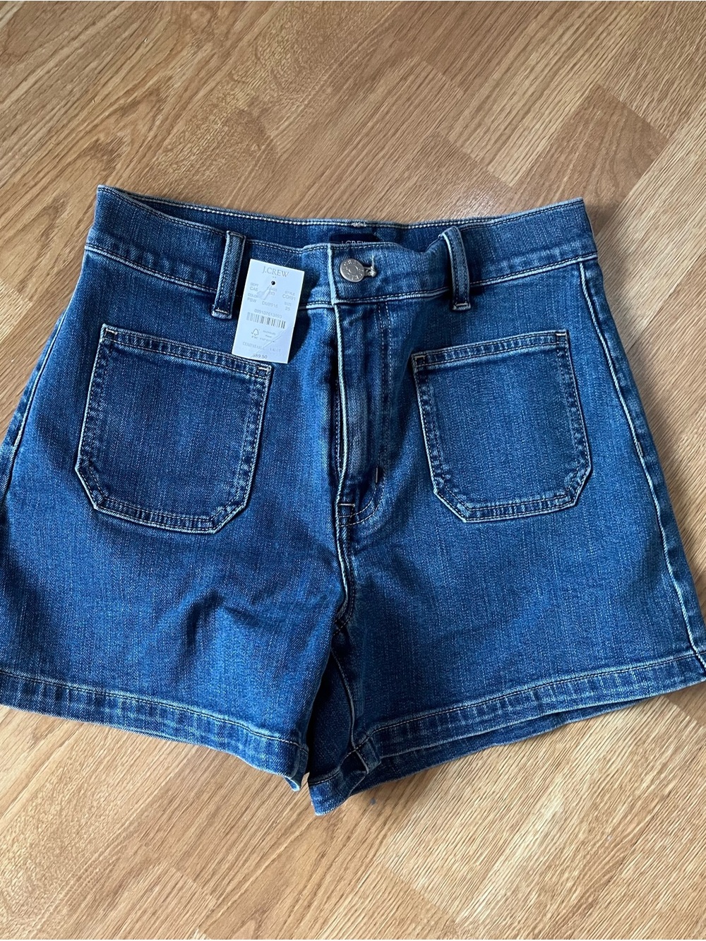 J. Crew Dark Blue Denim High-Rise Jean Shorts